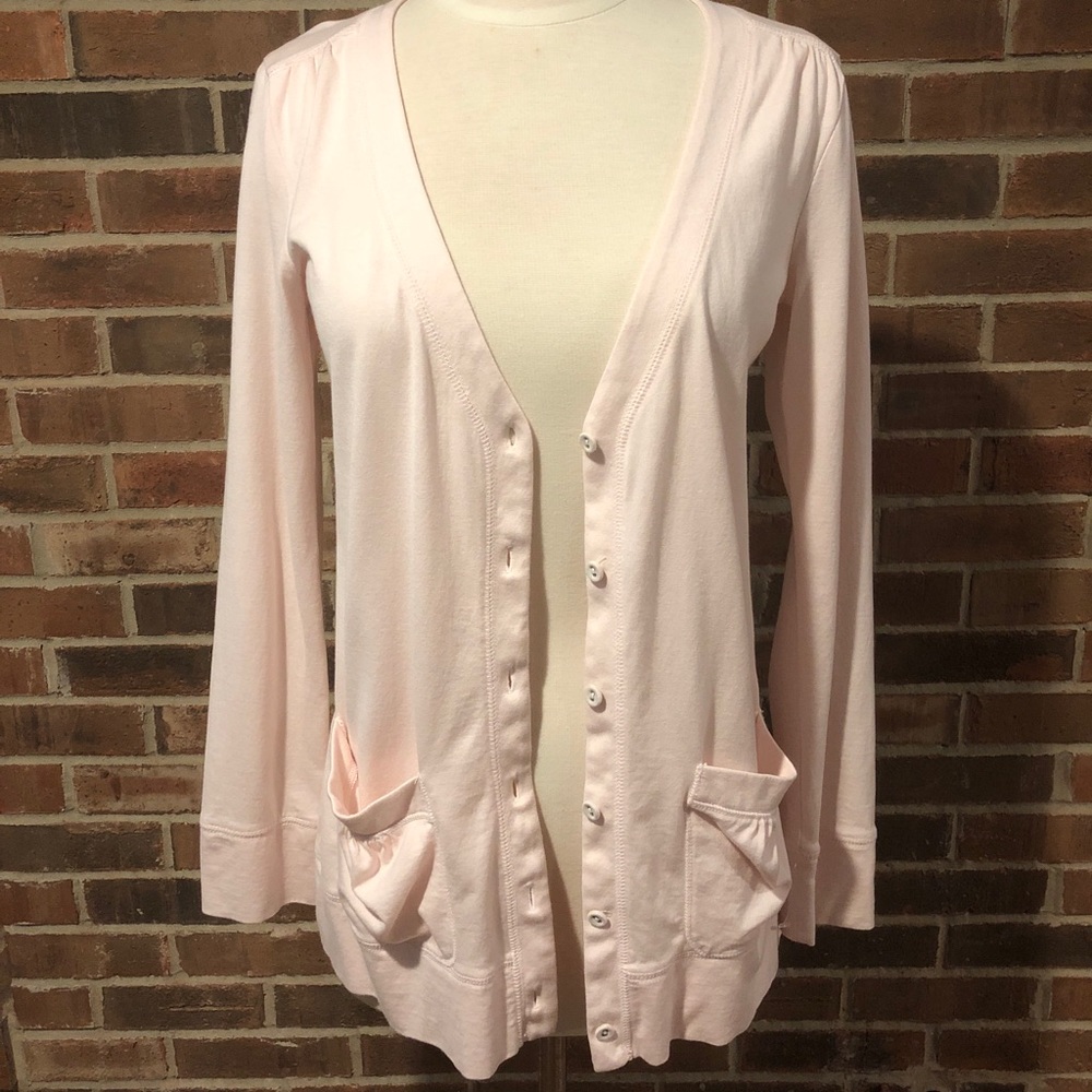 Chico’s Women’s Cardigan NWOT Cotton Pink Sz 0